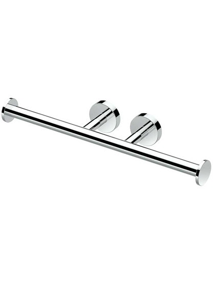 Glam Double Roll Toilet-Paper Holder in Polished Chrome.